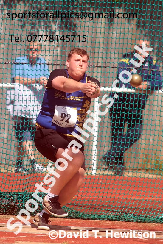 Senior Mens hammer, 2024 Northern Senior and Under-20s Track and Field Champs, Middlesbrough.  Photo: David T. Hewitson/Sports for All Pics
